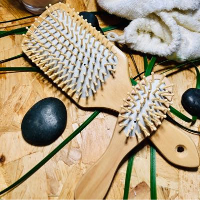brosse cheveux bambou
