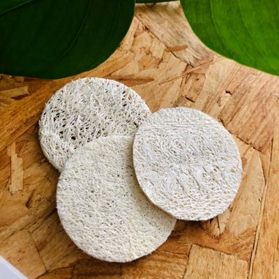 disques exfoliants visage luffa